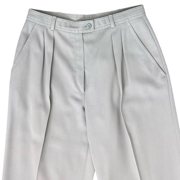 Vintage 70s Light Gray Le Painty High Waisted Tapered Pleated Pants size 24 - Picture 2 of 8